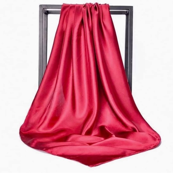 Satin Silk Head Scarf - Picture 4 of 7